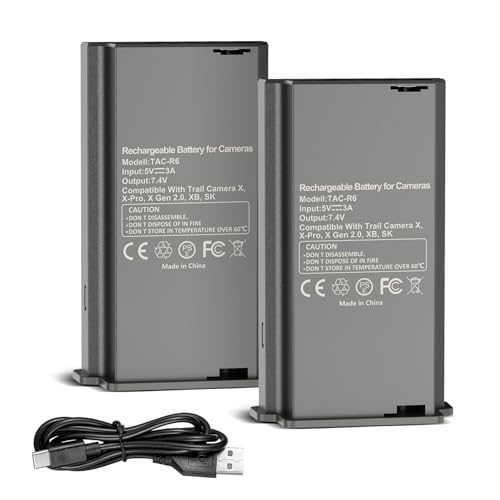 METACUCU 2-Pack Lipo Lithium Battery Pack, Rechargeable Trail & Game Camera Battery Compatible with Reveal Hunting Camera X Gen 3.0, Pro 3.0, X, X Pro, X Gen 2.0, XB, SK - METACUCU