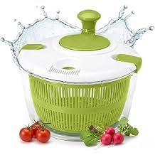 Salad Spinner-Lettuce Spinner | Best Fruit Washer with Spinner Bowl, Easy-Spin Handle, 5QT