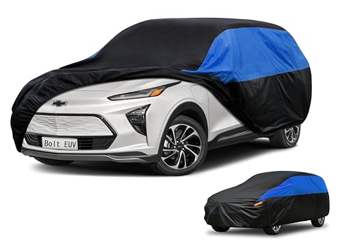 Image of GUNHYI Car Cover Compatible with Chevy Bolt EUV Waterproof All Weather, Lightweight Full Exterior Cover for Automobiles Outdoor Sun UV Rain Dust Snow Wind Protection.