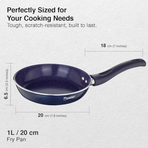 Image of Prestige Ceraglide Ceramic Coated 20 cm Non-Stick Fry Pan | Consumes Less Oil | PreferredFor High Heating & Even Heating | Stain-Resistant | Gas & Induction Compatible