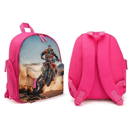 Sports Motorcycle Backpack for Men Women, Durable Small Bookbag Lightweight Daypack for Travel, Hiking, Pink-style4