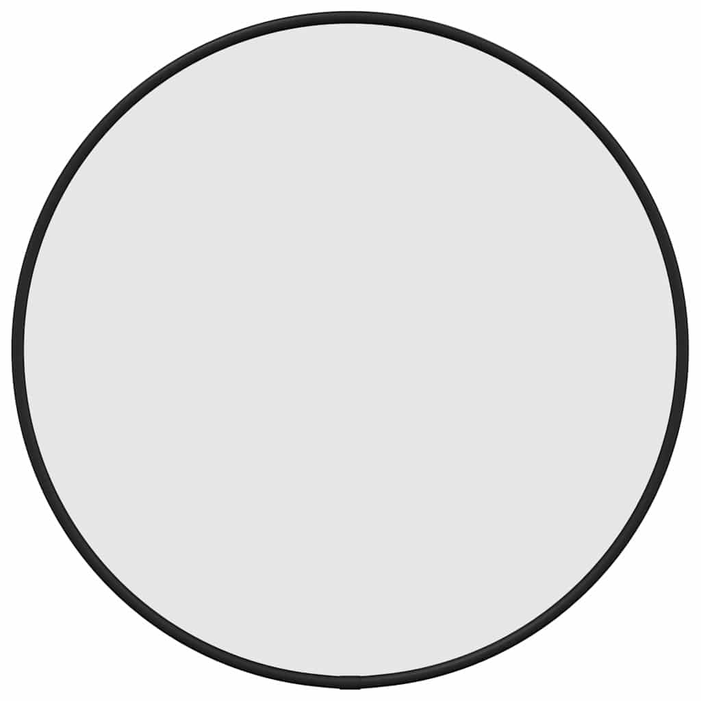 vidaXL Espejo de Pared Redondo Colgante Decoración Dormitorio Salón Sala de Estar Pasillo Tocador Cuarto de Baño Entrada Negro Ø 40 cm