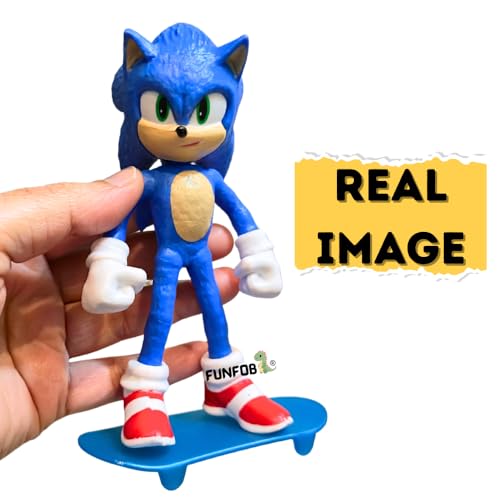 Image of FUNFOB Cartoon Action Figure Height -15cm Collectible for Fans PVC Multicolour | So-nicc Blue