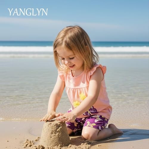 Image of Girls Shorts Set Outfits for Toddler Girls T-shirts Clothing Sets Kids Summer Graphic Cotton Tops Tees 3-7 Years
