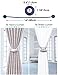 TECVINCI Magnetic Curtain Tiebacks with Upgrade Larger Magnet, 2 Pack 16 Inch Drapery Holdbacks for Indoor & Outdoor Curtain - Silver Grey