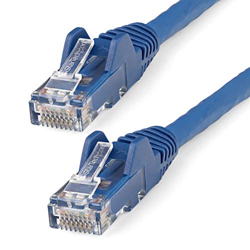 StarTech.com 7m CAT6 Ethernet Cable - LSZH (Low Smoke Zero Halogen) - 10 Gigabit 650MHz 100W PoE RJ45 UTP Network Patch Cord Snagless with Strain Relief - Blue, CAT 6, ETL Verified (N6LPATCH7MBL)