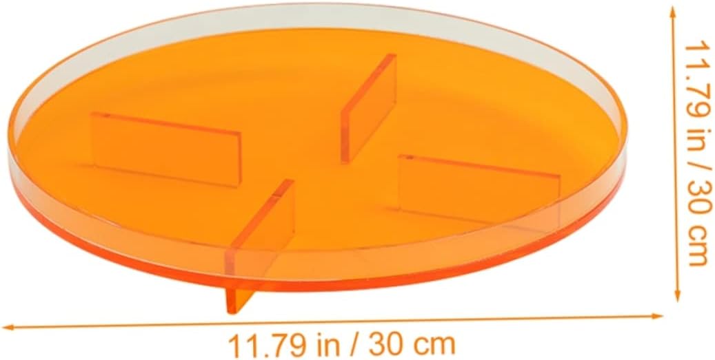 Acrylic Jewelry Tray round Orange Display Tray for Earrings Xmas image 2