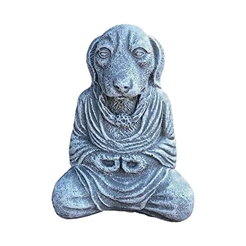 Sswweett Meditating Yoga Rabbit Buddha Dog Garden Statue Ornament Cover