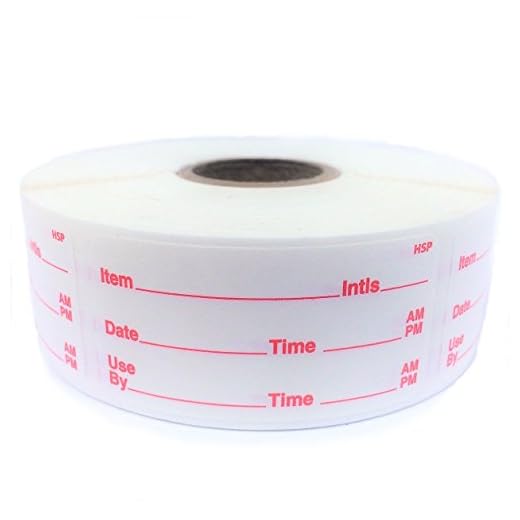 Dissolvable Food Storage Labels for Home and Restaurant Use - Dissolves in Water in 30 Seconds - No Adhesive Residue - Perfect for Glass, Metal, Plastic Containers - 1x2 inch Size 500 Labels per roll