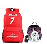 WEIYON Teen Cristiano Ronaldo Canvas Bookbag-CR7 Lightweight Laptop Bag Casual Travel Daypack for Outdoor