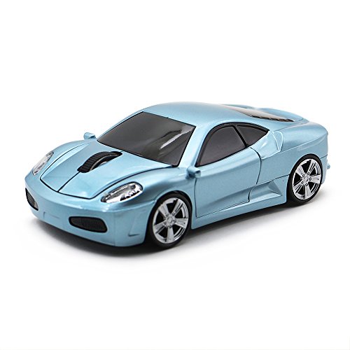 Los Ratones de Ordenador Coche de Deportes del Ratón Óptico 1600Dpi Ratón con Luz Led (Azul)