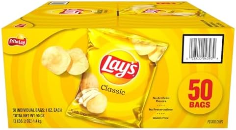 Potato Chips, Lay's Classic, 1 oz, 50-count