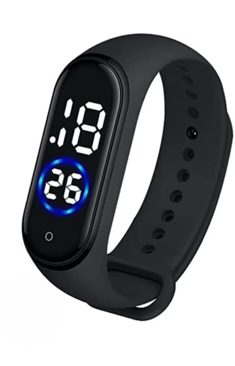 VS GADGETS Waterproof Digital Black Touch Display Watch for Stylish Kids Birthday Gift Digital Watch Stylish Silicone Digital LED Band Wrist Watch for Boys & Girls