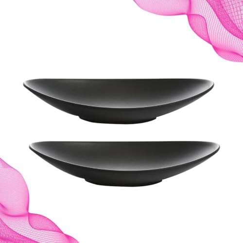 OSALADI 2pcs Bandejas Negras de Melamina para Sushi miniatura 2