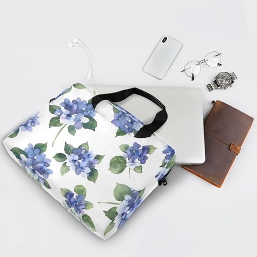 Maletín para portátil con diseño azul Hydrangeas, 13-15.6 pulg. miniatura 7