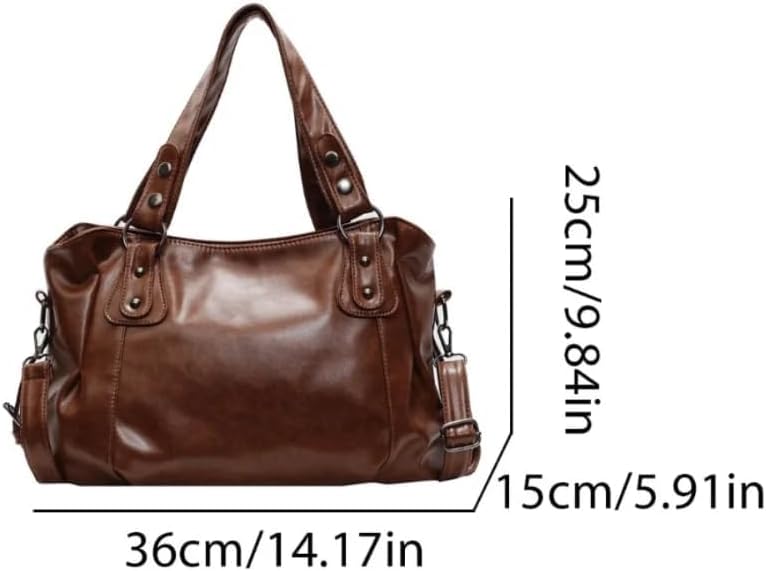 Miniatura 8 de Bolso de hombro espacioso de lujo femenino sólido clásico Crossbody estilo de gran capacidad suave PU bolso de mano otoño moda casual bolsos