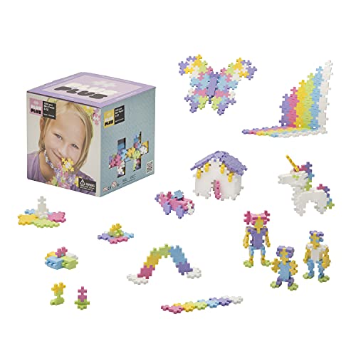 PLUS PLUS - Open Play Set - 1200 Piece - Pastel Color Mix, Construction Building Stem Toy, Interlocking Mini Puzzle Blocks for Kids
