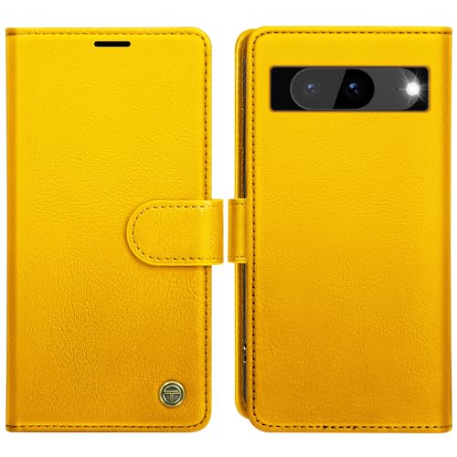Étui portefeuille Pixel 8 orange anti-piratage RFID et anti-chute