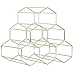 Estante De Vino De Metal De 6 Botellas, Soporte De Almacenamiento De Vino De Sobre Encimera, Botellero Moderno Para Vino Dorado / Dorado Rosa, Protector Apilable Para Vinos Tintos Y Blancos DFVV