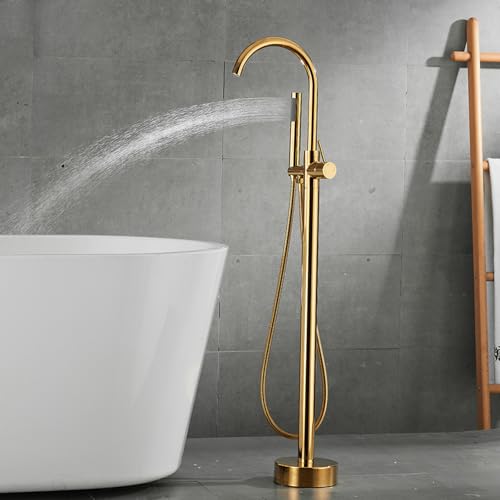 Mitigeur de baignoire autoportant gris robinet douche-B mitigeur eau chaude froide - 4