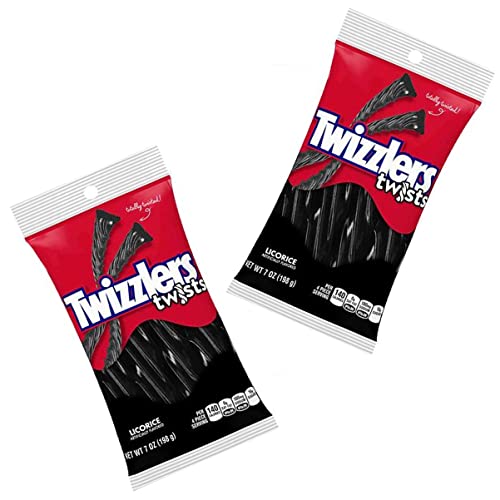 Twizzlers Black Licorice Twists 5 Oz. Bag (2 Pack) #TOP22