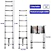 Qimu Telescoping Ladder,Aluminum Lightweight Extension Ladder,330lbs Max Capacity,Non-Slip Sturdy Multi-Purpose Telescope Portable Ladder Outdoor Indoor Use 8.53FT 2.6M