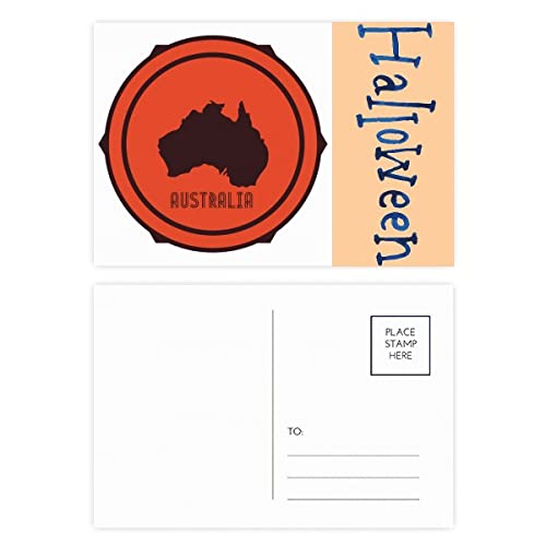 Cartes postales Australie pour Halloween : lot 20 illustrations emblème