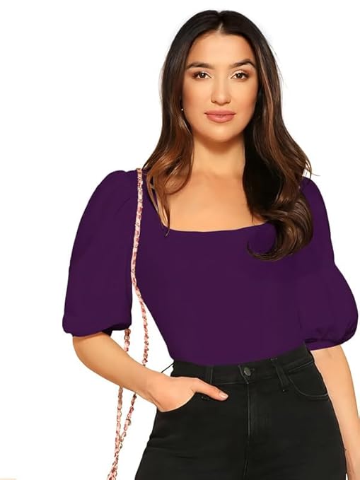 “women’s bishop puff sleeve dress elegant trendy comfortable fashion”