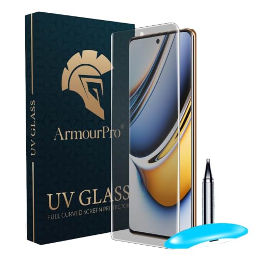 Image of ArmourPro Matte UV Tempered Glass for Oppo Reno 11 and Oppo Reno 11 Pro 5G, Curved Screen Protector, Anti-Glare, Edge-to-Edge Coverage, Fingerprint Friendly, Case Friendly | Pack of 1