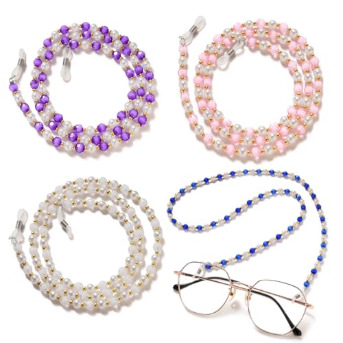 Image of Glasses Strap Beaded Eyeglass Chains Eye Glass Holders Necklaces String Women Eyewear Retainer Chain