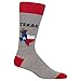 Produktbild Hot Sox Herren Fun Travel & Cities Crew 1 Pair Pack-Cool & Artistic Novelty Fashion Gifts Lässige Socken, Texas Pride (Gray Heather), 37.5-46 EU