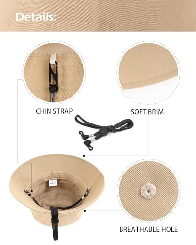 Image of XXL Oversize Bucket Hat Reversible, XL L M S Fisherman Sun Cap With Chin Strap, Travel Beach Outdoor Hat For Men Women