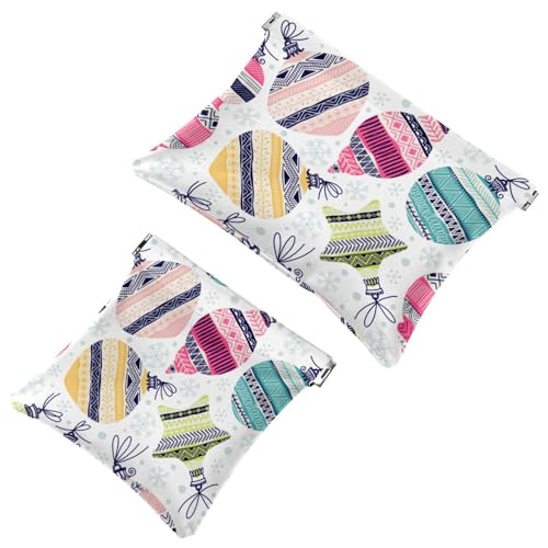 Lifebuoy - Trousse per cosmetici tascabile impermeabile da viaggio senza cerniera colore: blu acqua e bianco Multicolore 03 7.1x5.8 pollici