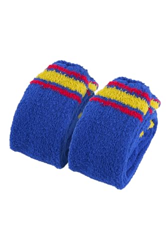 Image of CutiePlusU Womens Thigh High Fuzzy Socks Coral Fleece Over Knee High Sock - 1 Pair
