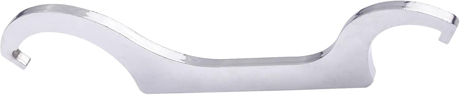 Shock Spanner Wrench,Motorcycle Shock Wrench -68mm and 87mm,Pin Spanner to Adjust the Rear Suspension and Shock Silver