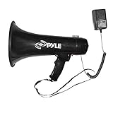Pyle Portable Megaphone Speaker PA Bullhorn - Built-in Siren, 40W Adjustable Vol Control & 1000 Yard Range, Ideal for Any Outdoor Sports, Cheerleading Fans Coaches & Safety Drills - PMP43IN
