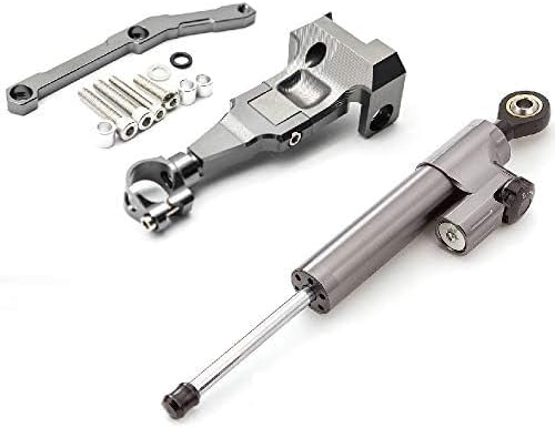 Motorcycle CNC Steering Damper Stabilizer Buffer Control Bar with Mounting Bracket Kit Set Compatible with MT-09 MT09 FZ09 FZ-09 (not tracer) 2013-2020, XSR 900 2015-2020, MT09 SP 2018-2020