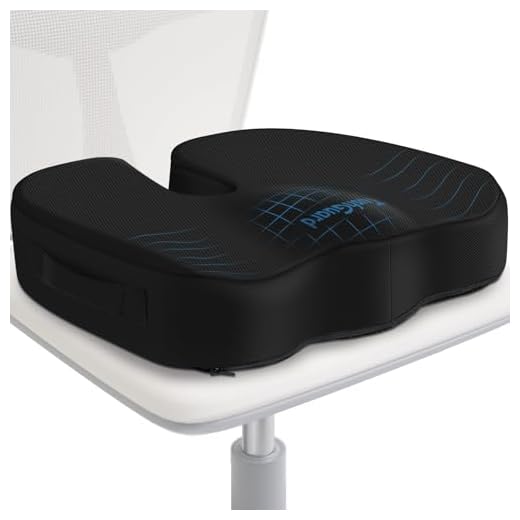 TushGuard Seat Cushion for Office Chair Memory Foam Non-Slip Desk Chair Cushion Back, Coccyx, Sciatica, Tailbone Pain Relief Butt Pillow for Office Chair, Car, Wheelchair, Black