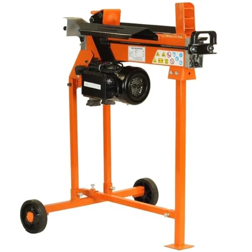 FM8T-TC 5-Ton Electric Log Splitter with Workbench, Guard & Stand – 2200W Motor – Splits Logs up to 370mm – Pre-Filled with Oil – Ideal for Small to Medium Wood Burners