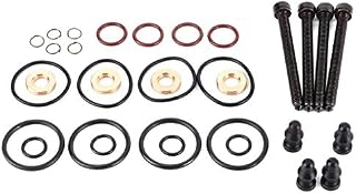 Injector Seal Repair 038198051C, 4Sets Fuel Injector Seal Repair Kit Sealing Assembly Clamp Bolt 1417010997 Fit for A2/A3/A4/A6 1417010997