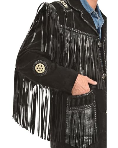 Scully Men's Fringed Suede Leather Coat Tall - 758-67 46 REG