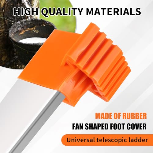 4 Stücke rutschfeste Leiterfüße, rutschfeste Leiterfußabdeckung, Schutzkappen für Leiterfüße Für Heimarbeiter Klappleiter(Orange)