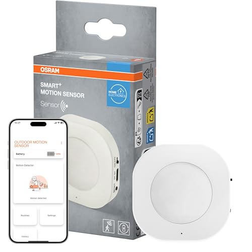 OSRAM Smart+ Capteur de Mouvement avec Technologie WiFi, Non gradable, IP20, Blanc, Plastique