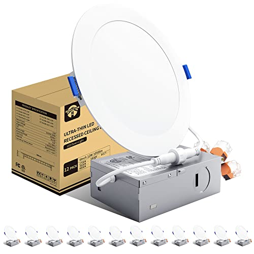 Deruce Lum 12 Pack 6 Inch 5000k Ultrathin Led Recessed Light, Superbright recessed Lighting 6 inches led recessed Light for Living Room Bedroom Kitchen Hallway12W 1050lm- ETL&Energy Star Certified Deruce Lum 12 Pack 6 Inch 5000k Ultrathin Led Recessed Light, Superbright recessed Lighting 6 inches led recessed Light for Living Room Bedroom Kitchen Hallway12W 1050lm- ETL&Energy Star Certified