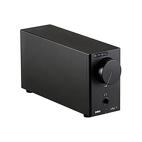 SMSL SAP-1 Portable Desktop Headphones Amplifier for Phone PC with 6.35mm Output 3.5mm Converter Black Cover