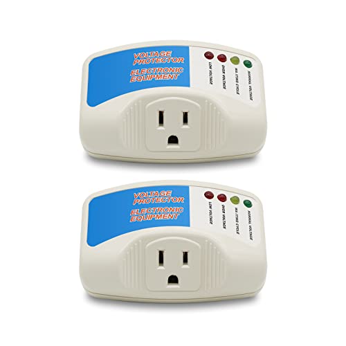 BSEED Surge Protector Home Appliance Single Outlet Power Voltage Protector Voltage Brownout Outlet Surge Refrigerator 1440 Watts Voltage Brownout Plug Outlet 1875W 120V 15A(2 Pack)