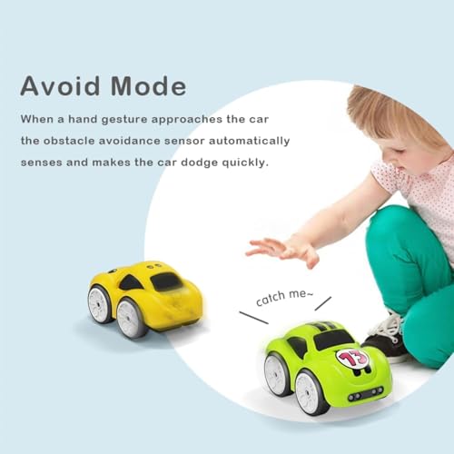 Image of TOYTASTIC Automatic Line Following Car, 2.4Ghz Smart Sensor Super Mini Cars, Gestures Inductive Car that Follows Drawn Line, Smart Automatic Avoidance Desktop Vehicle (Multi Colors)