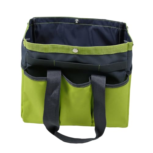 IWOWHERO Oxford Cloth Garden Tool Bag Heavy-duty Tote with Multiple Pockets and Handles Tear-resistant Organizer for Gardening Accessories Weeding Tools Storage for Men and Women Outdoor