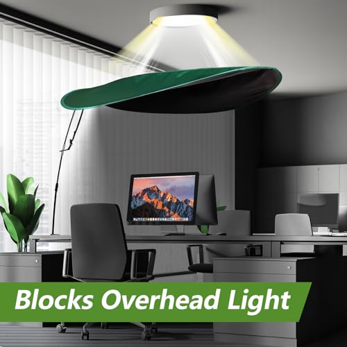 Green 55-Inch Adjustable Office Cubicle Desk Shade for Overhead Light Glare by CKAGF - Image 3