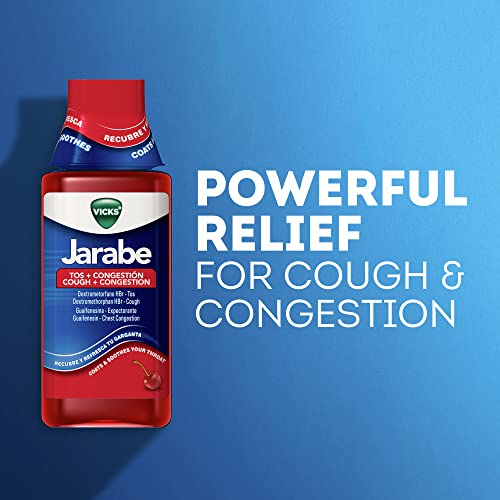 Vicks Jarabe Cough & Congestion Cold Medicine, Cherry - 8 Fl Oz #TOP4